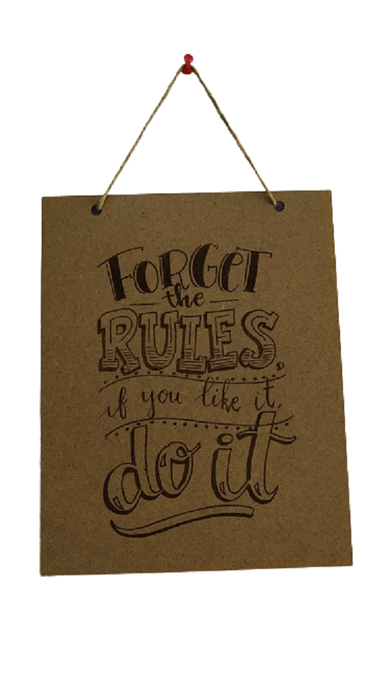 MOTIVATION TEXT LASER CUT