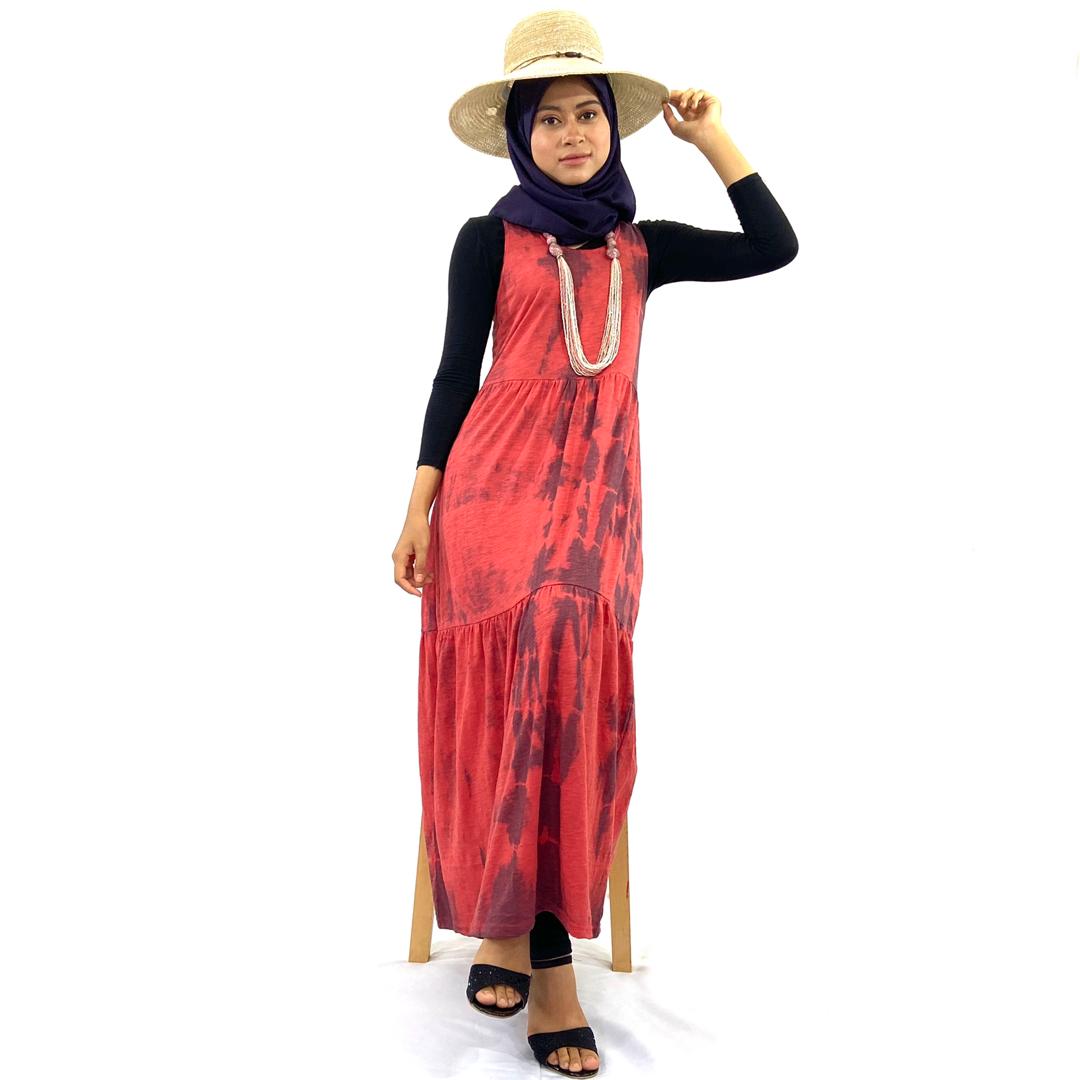 SLEEVELESS DRESS BATIK TIE & DYE