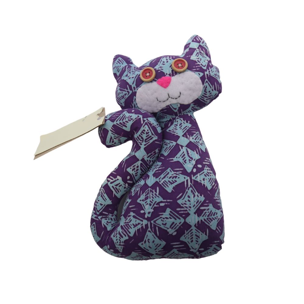 SOFT TOYS BATIK CAT WITH RED EYE - MALE (M)