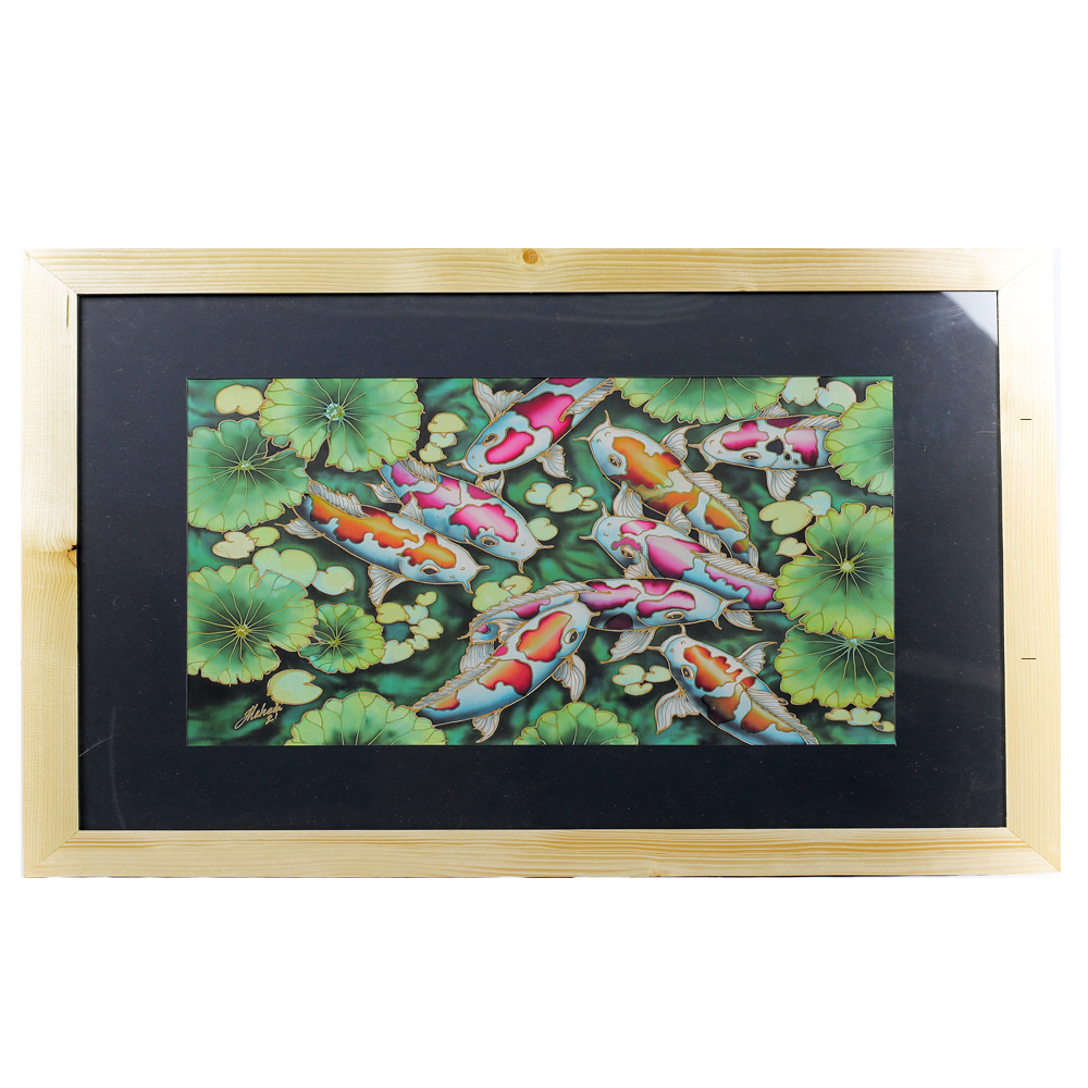 THE 9 KOI BATIK (WITH FRAME)