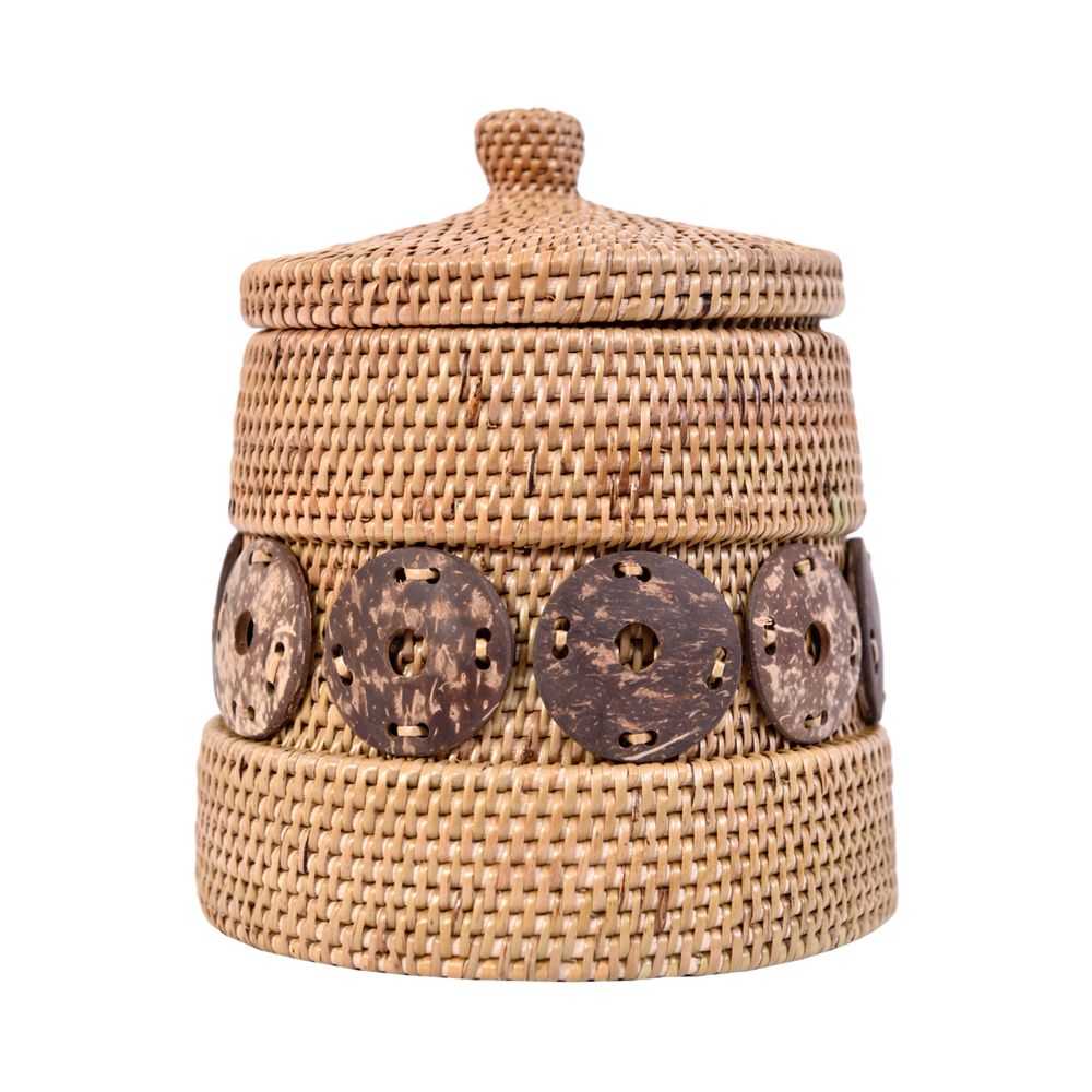 ROUND COCONUT SHELL CONTAINER