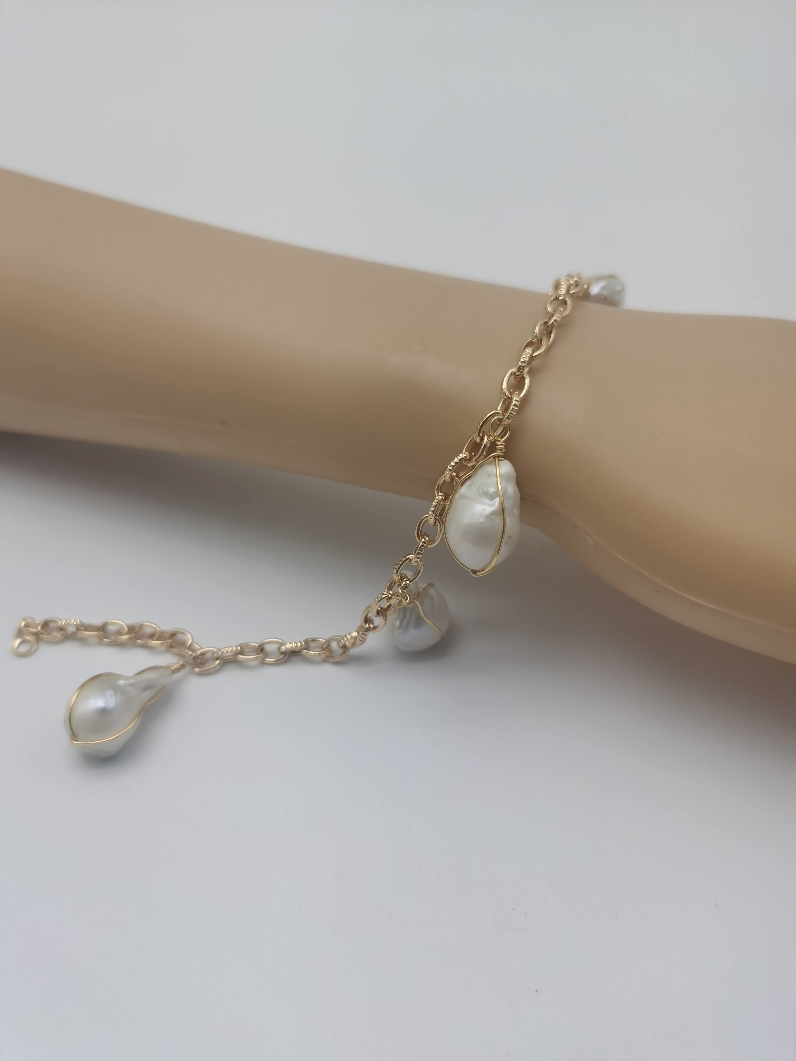 GELANG ROSEGOLD BAROQUE WHITE