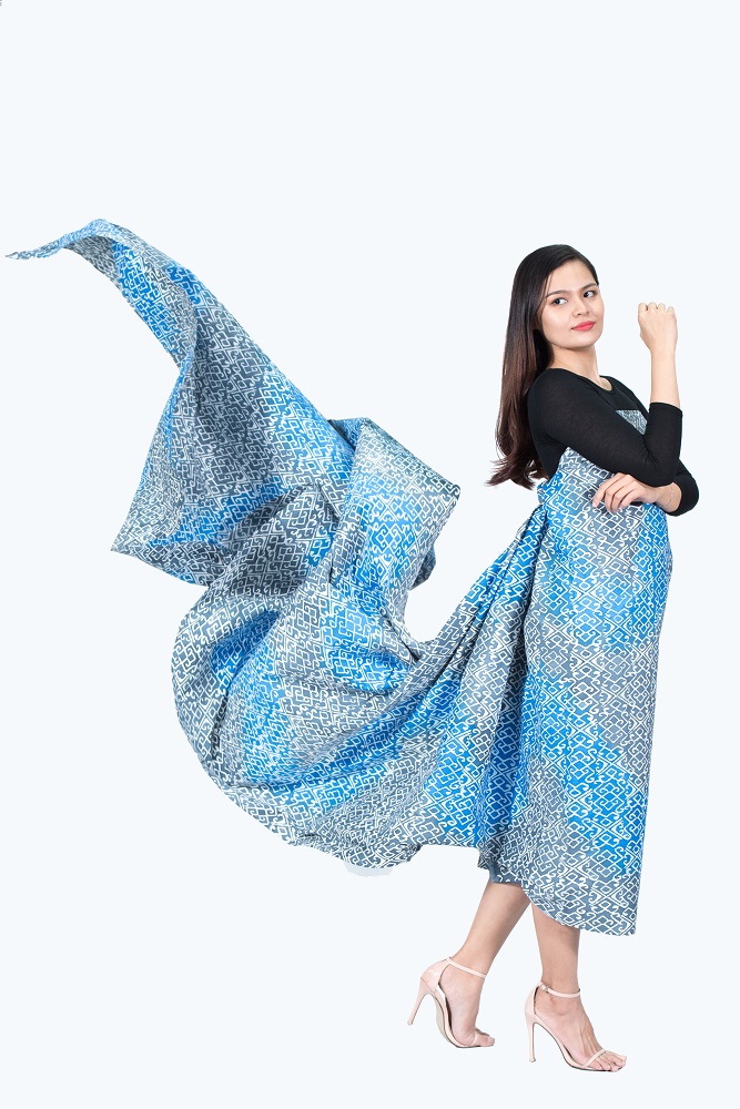 BATIK COTTON 4 METER LIGHT BLUE