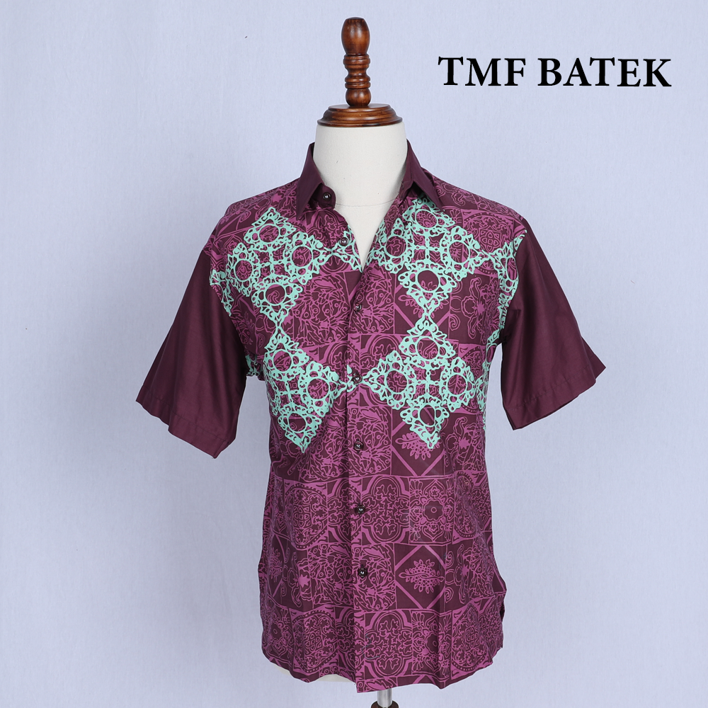 (PRE-ORDER 1113) KEMEJA BATIK TMF LENGAN PENDEK SLIM FIT