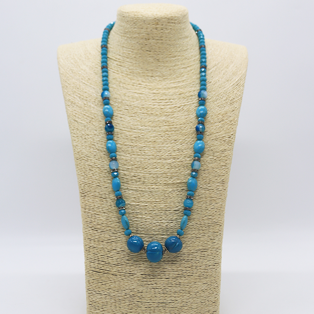 CERAMIC BLUE NECKLACE