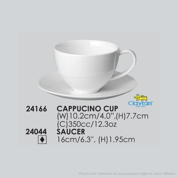 CLAYTAN - 12.3oz CAPPUCINO CUP & SAUCER- DRINKING HOTELWARE