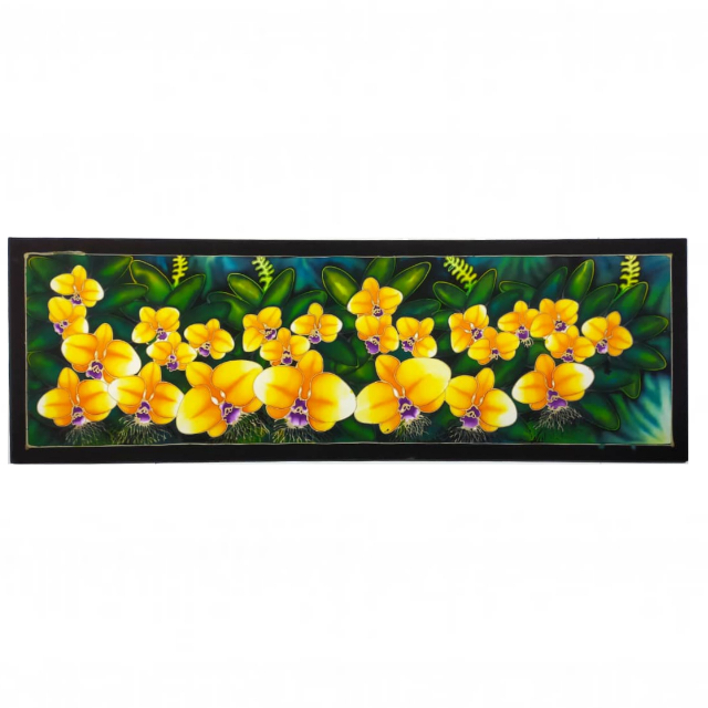 YELLOW ORCHID BATIK PAINTING