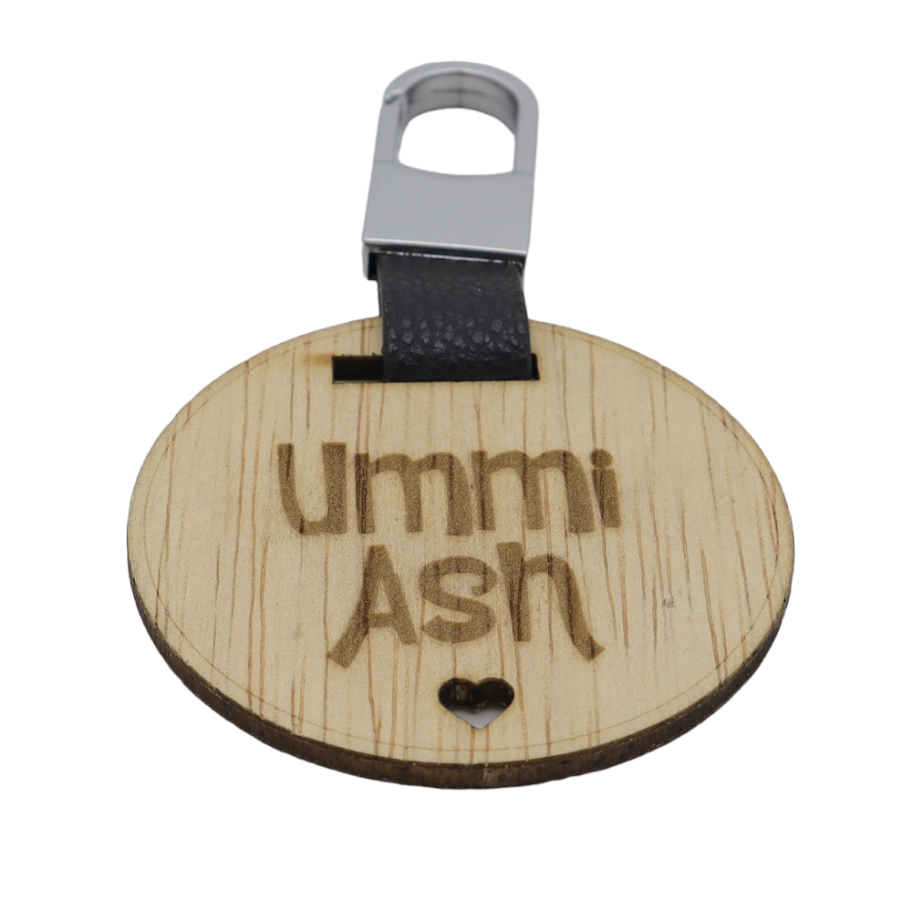 KEYCHAIN UKIRAN NAMA  DESIGN BULAT