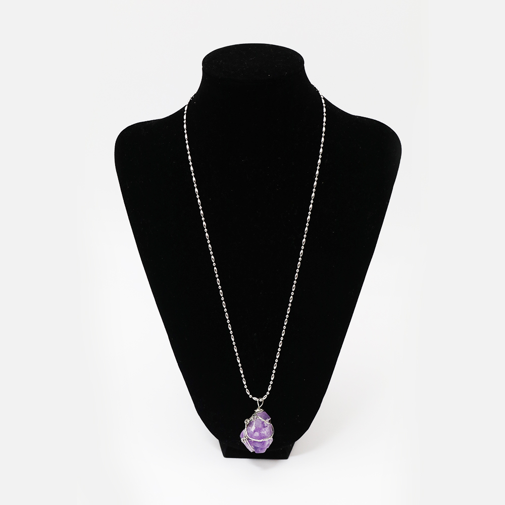 RANTAI LOKET BATU KECUBUNG ( AMETHYST )