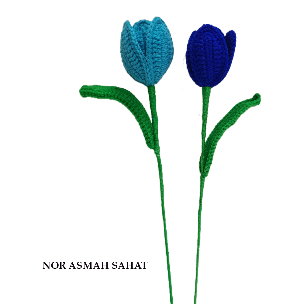 BUNGA TULIP CROCHET (2 KUNTUM)-193