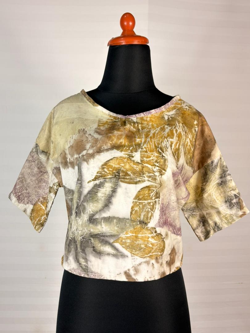ECO PRINT CROP TOP