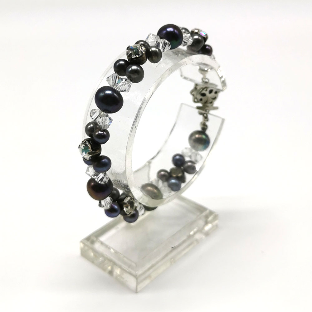 PEARL WITH CRYSTAL BRACELET