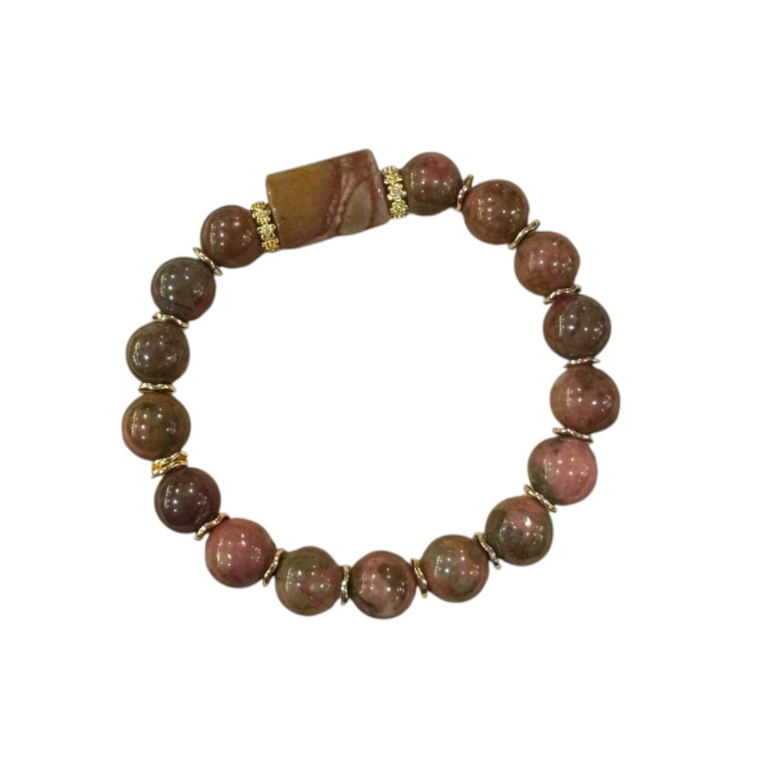 RHODONITE CRYSTAL BRACELET