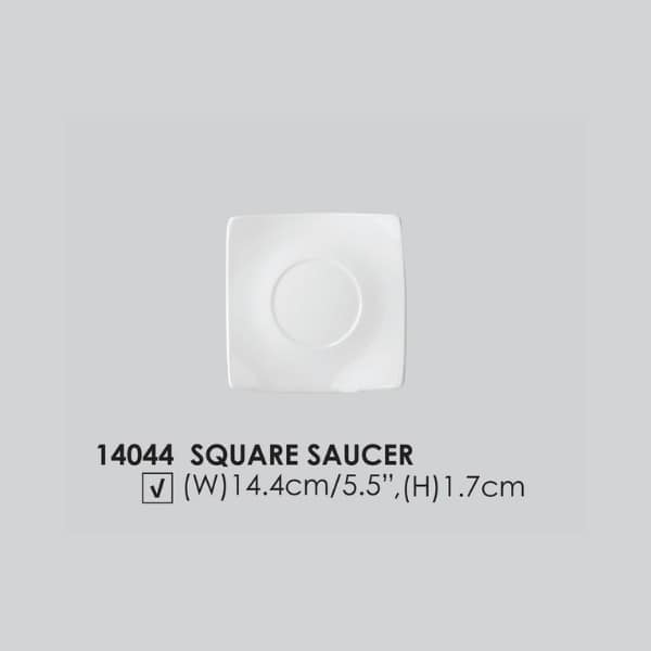 CLAYTAN - 5.5 INCH SQUARE SAUCER - HOTELWARE
