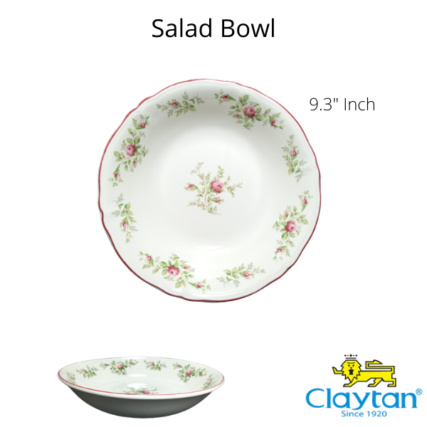 CLAYTAN - SALAD BOWL MOSS ROSE