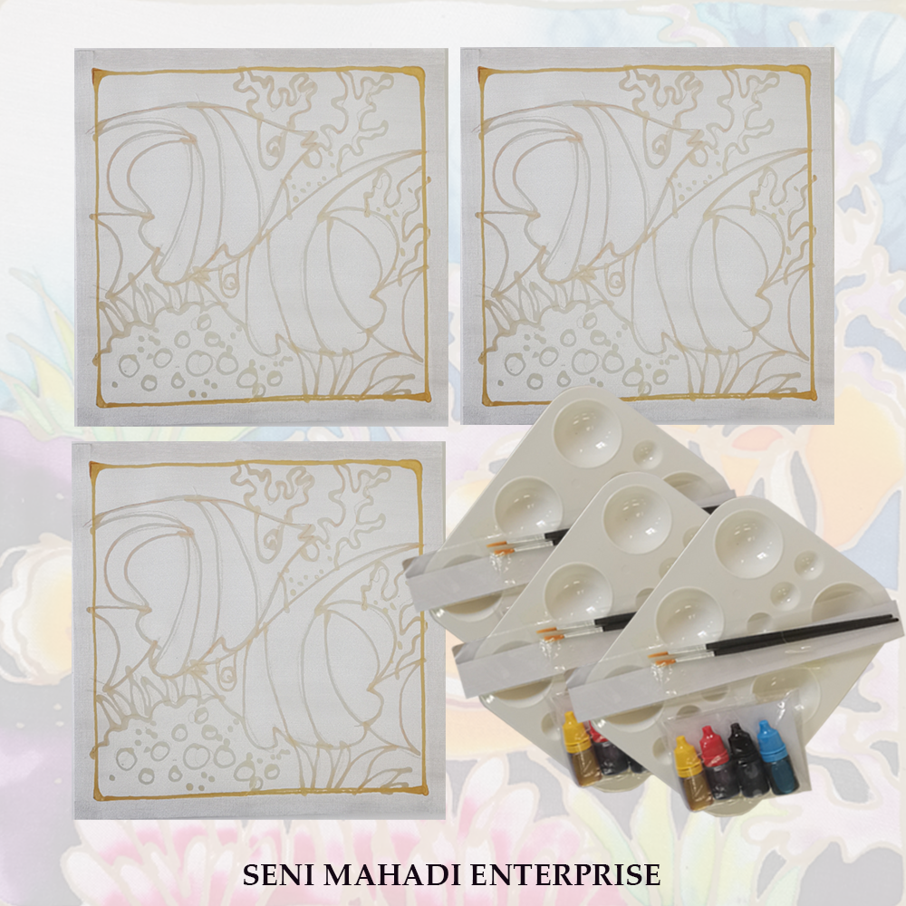 (119) BATIK KIT DIY IKAN 1  (COMBO 3)