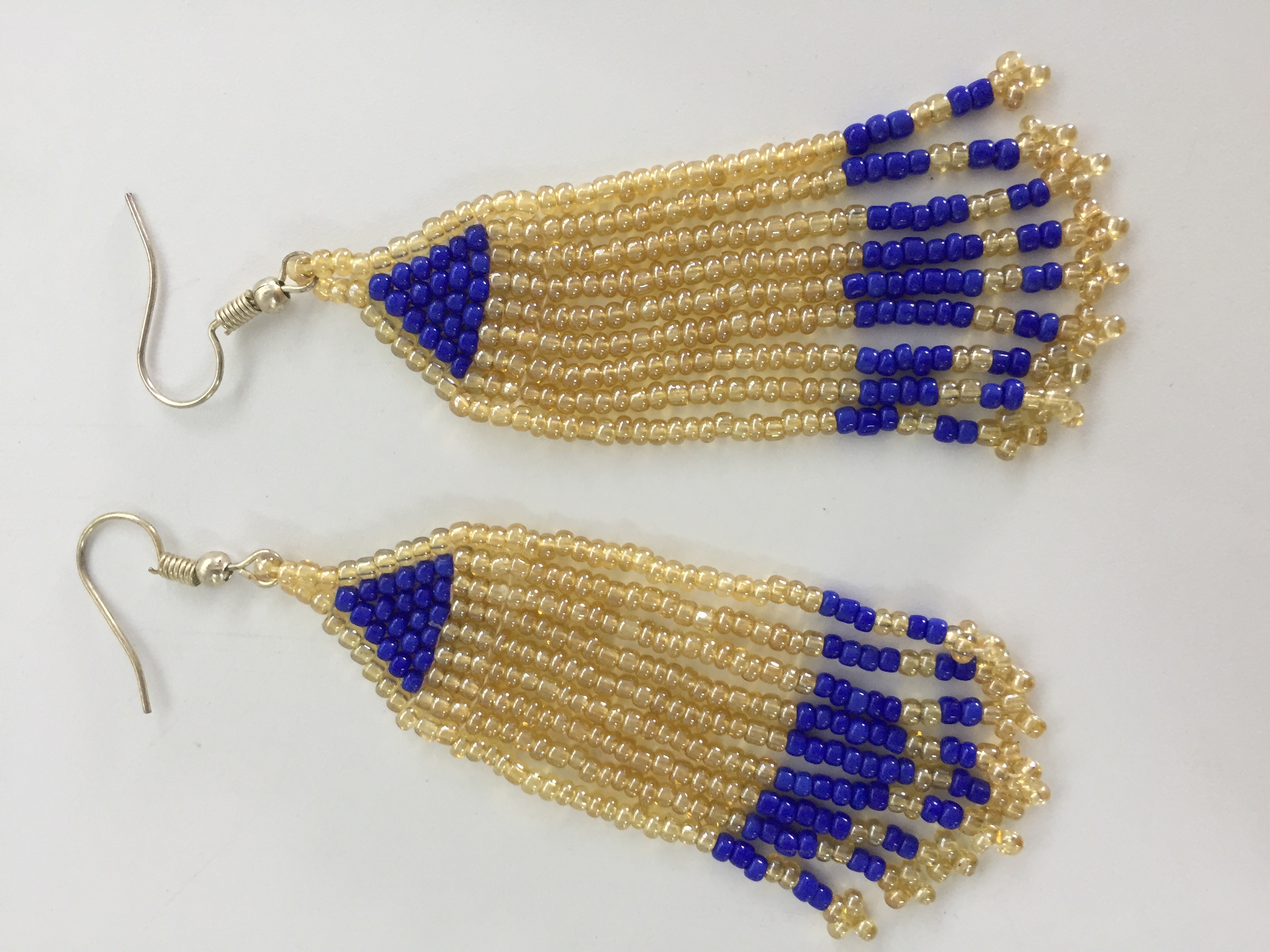 RAMBAI JUNTAI GOLD BLUE EARRINGS
