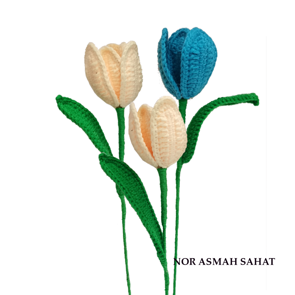 BUNGA TULIP CROCHET (3 KUNTUM)-179