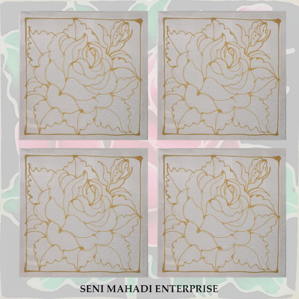 (156) BATIK KIT DIY BUNGA ROS 2 (COMBO 4)