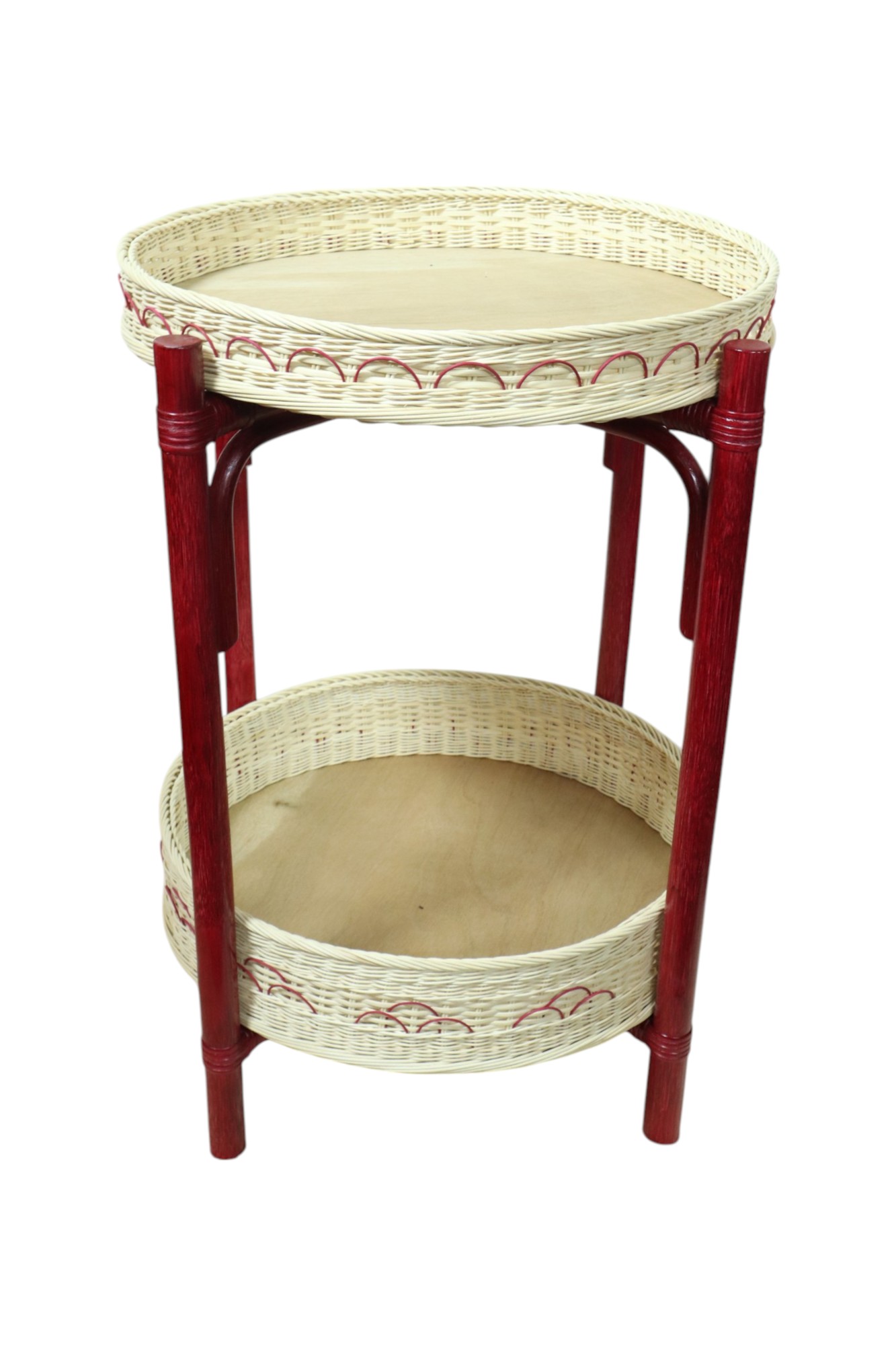 MEJA ROTAN HIASAN RUANG TAMU / RUANG MAKAN DUA INGKAT