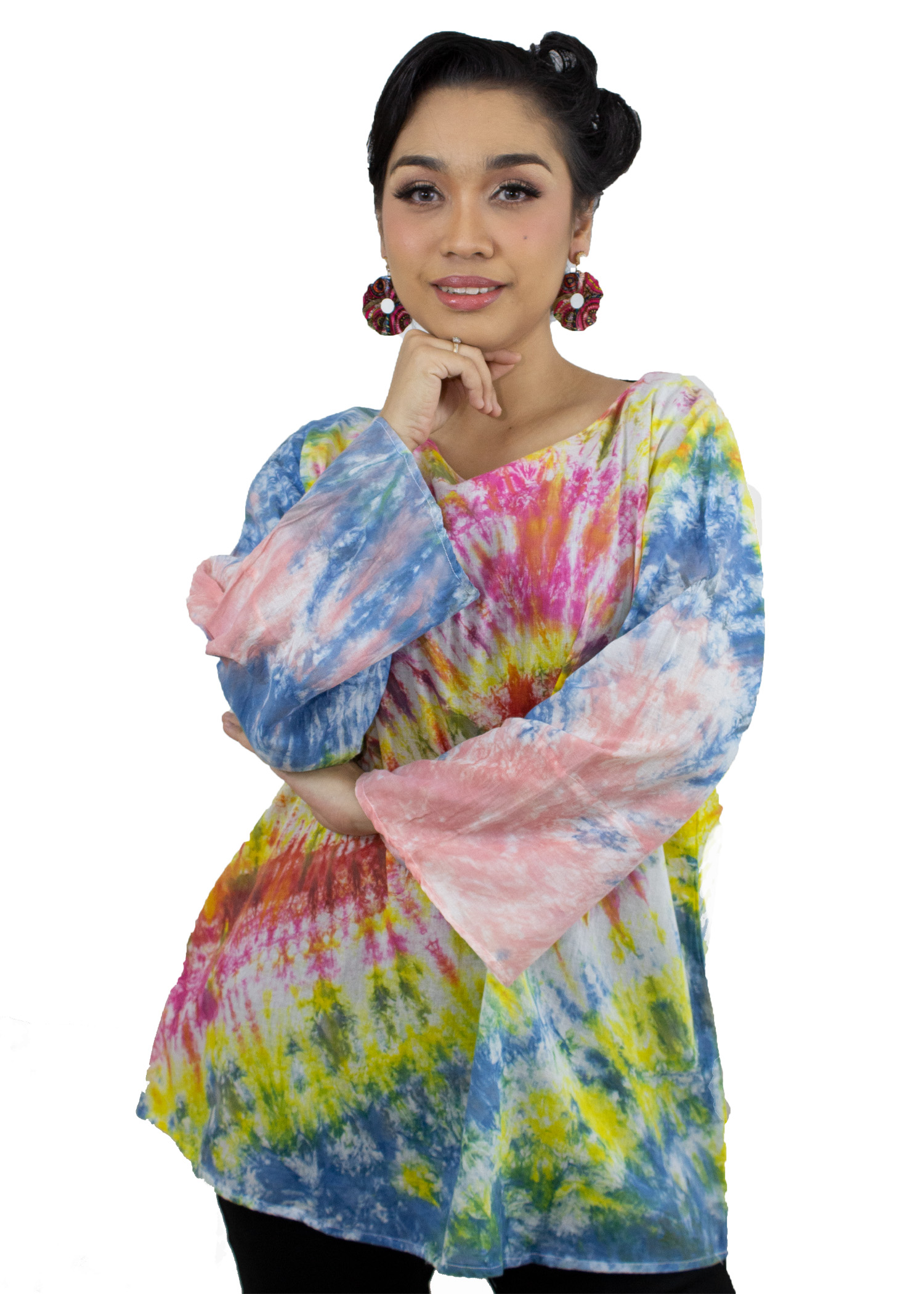 INDERAWASIH BATIK  TIE DYE BLOUSE