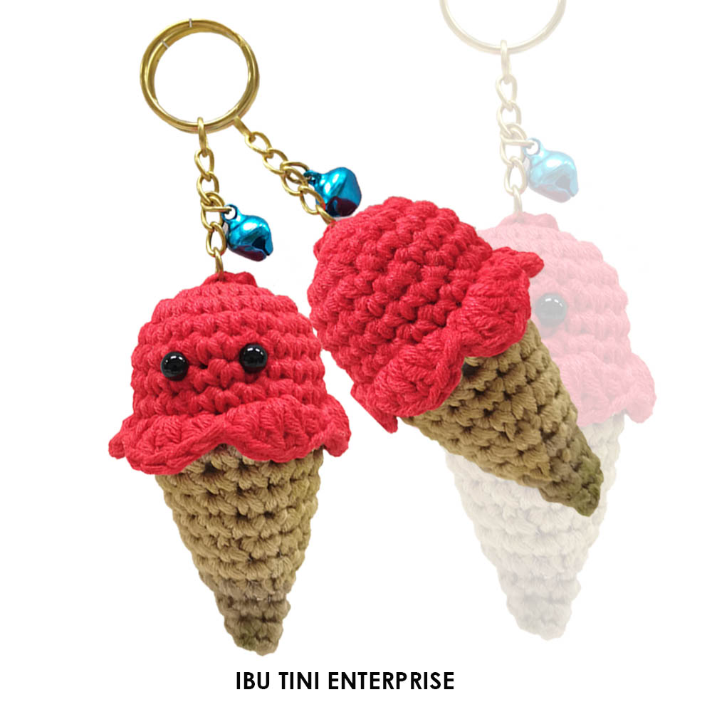 ICE CREAM CROCHET RED (COMBO)