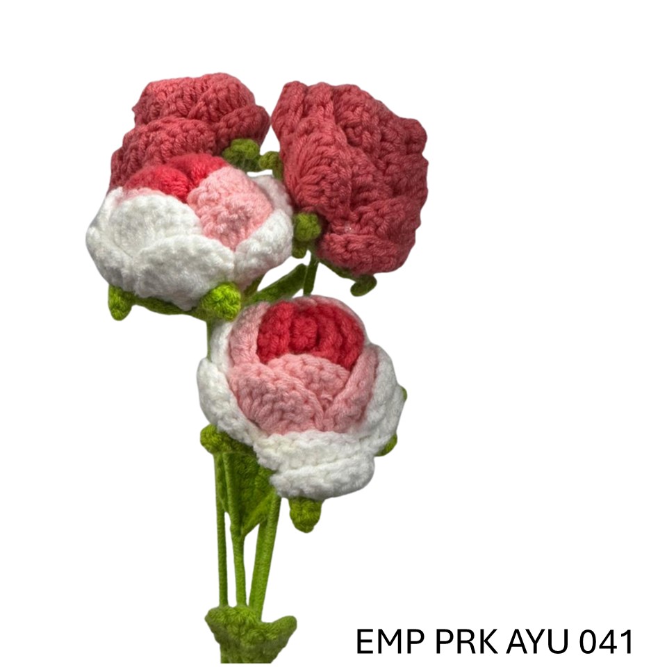 CROCHET ROSES (4 PCS)
