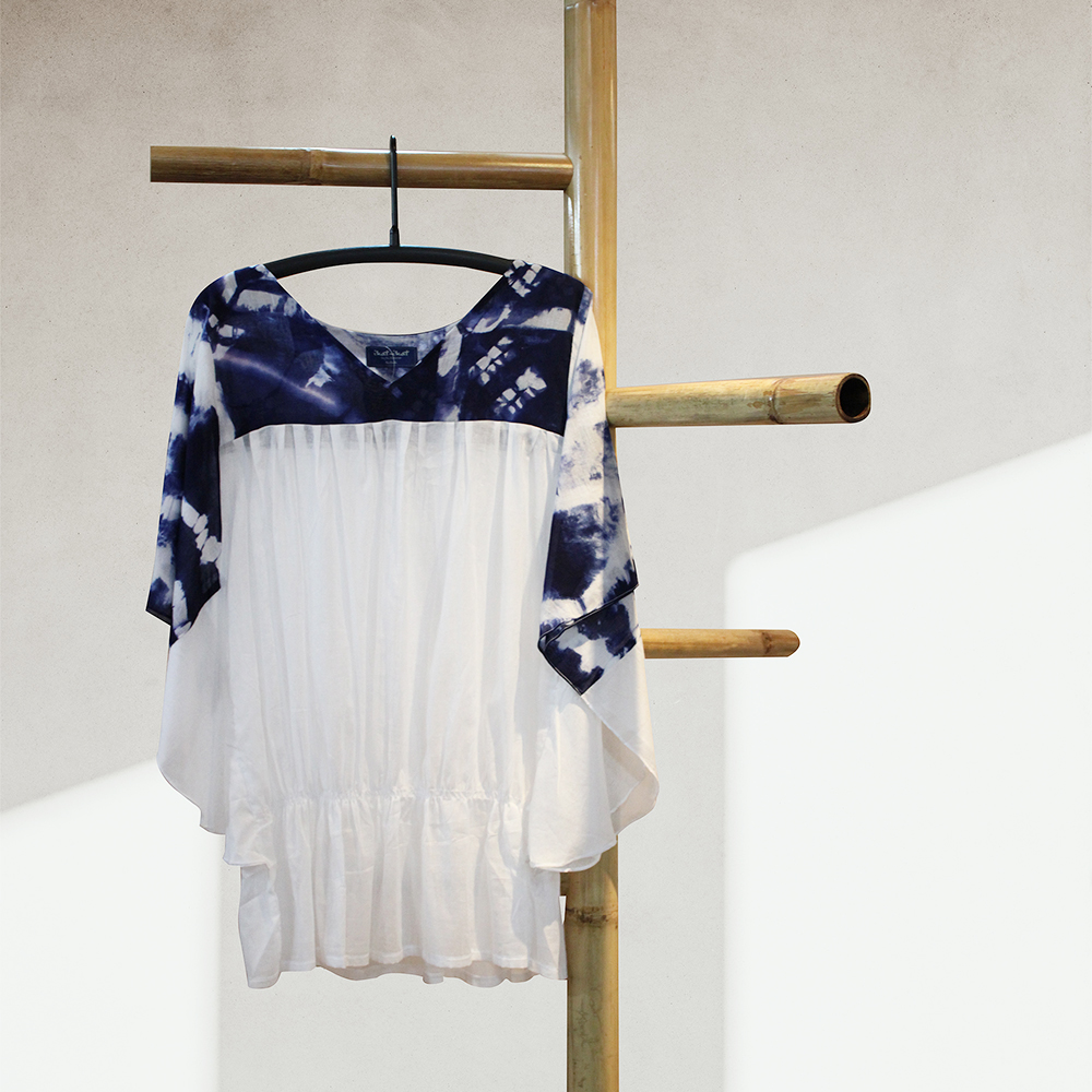BATWING BLOUSE TIE AND DYE