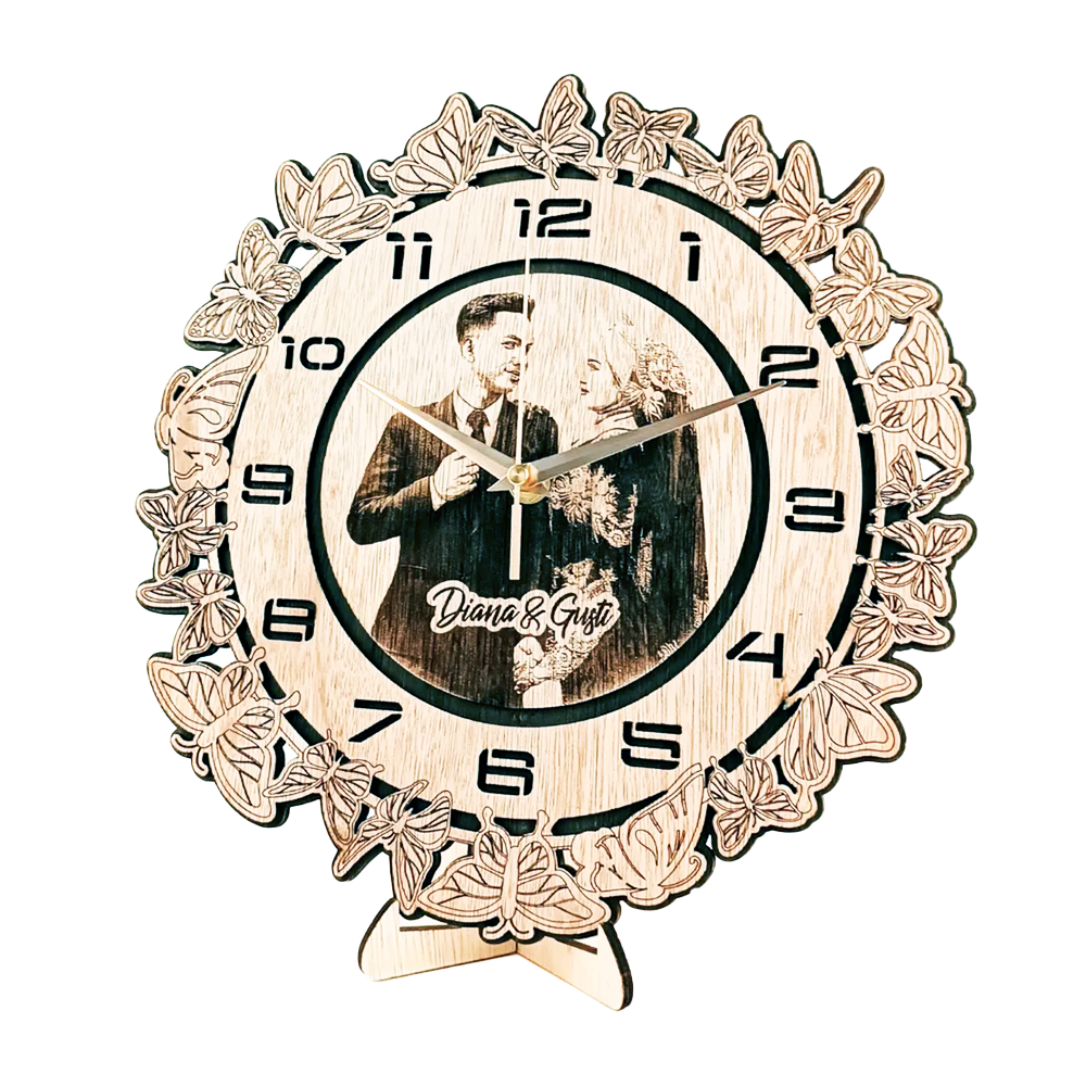 POTRAIT WALL BUTTERFLY CLOCK  (CUSTOM)