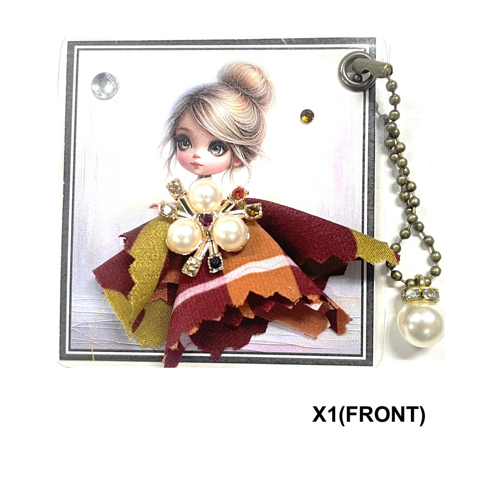 BATIK ALPHABET KEYCHAIN - X