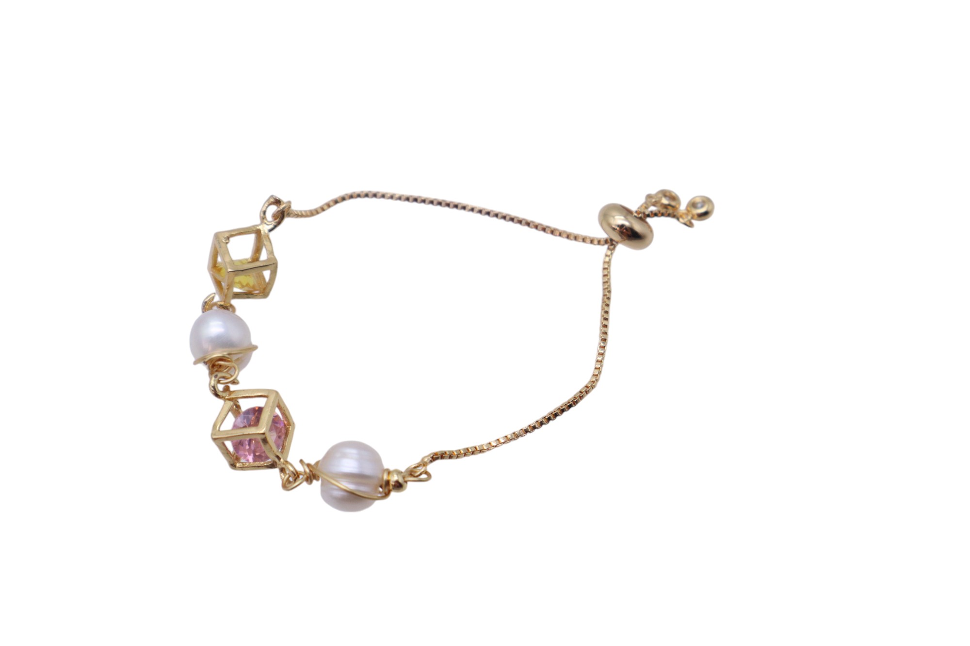 PURE PEARL AND PRECIOUS STONE BRACELET