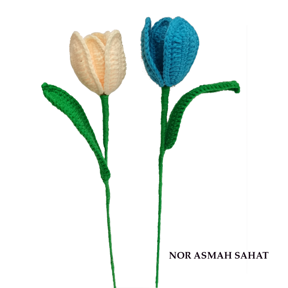 BUNGA TULIP CROCHET (2 KUNTUM)-178