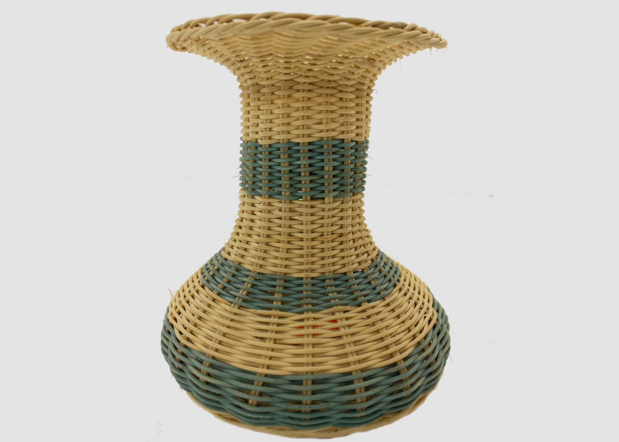 LANSENI RATTAN FLOWER VASE