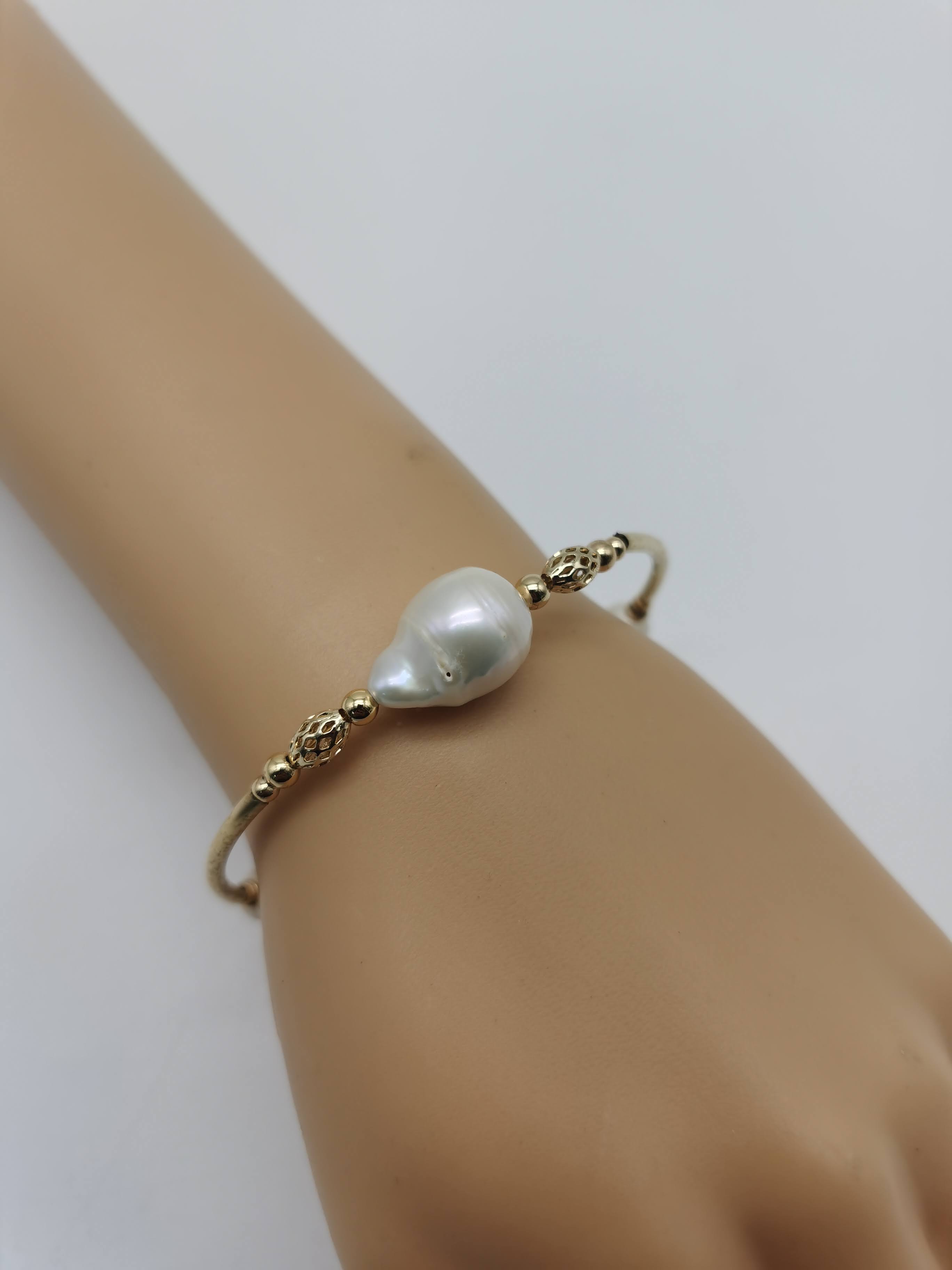 GELANG SUASA PERHIASAN WANITA MUTIARA AIR TAWAR WARNA PUTIH