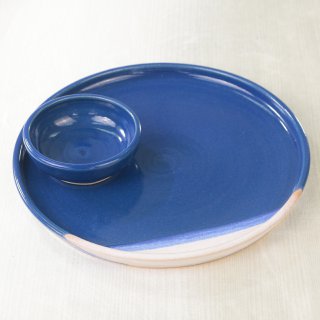 (SET) CERAMIC PLATE + CERAMIC SAMBAL BOWL