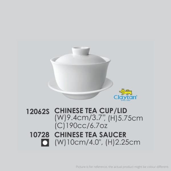 CLAYTAN 6.7oz CHINESE TEA CUP SET - HOTELWARE