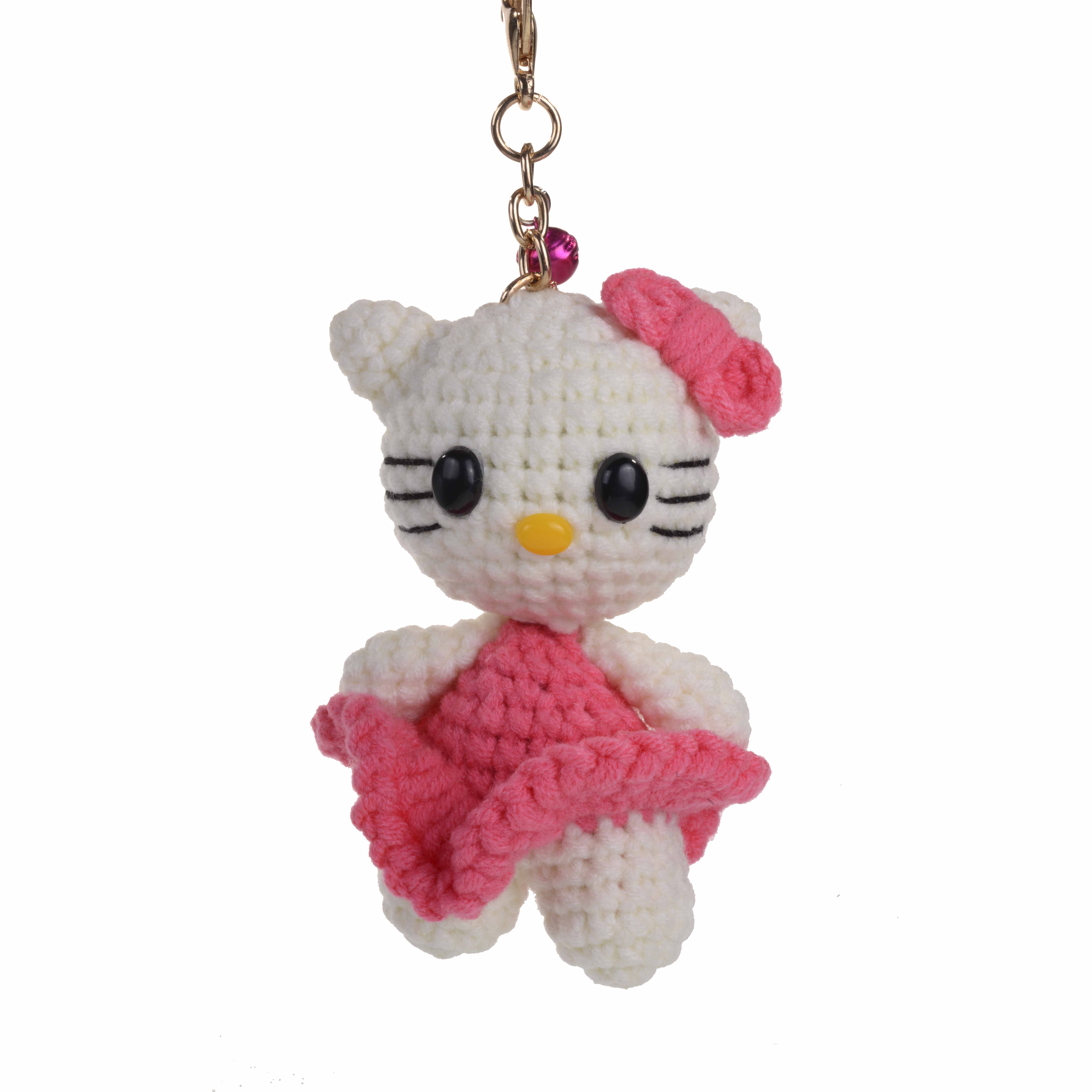 HELLO KITTY CROCHET KEYCHAIN