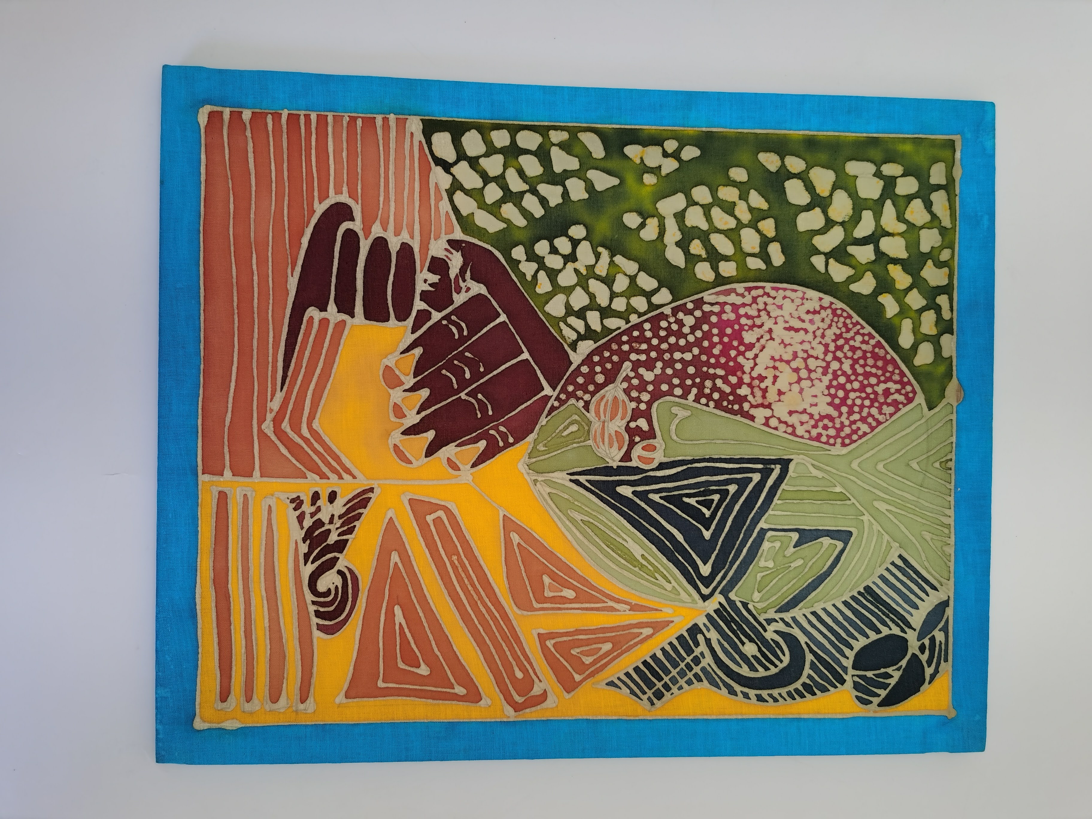 WALL DECO BATIK PAINTING - ABSTRACT FACES 1