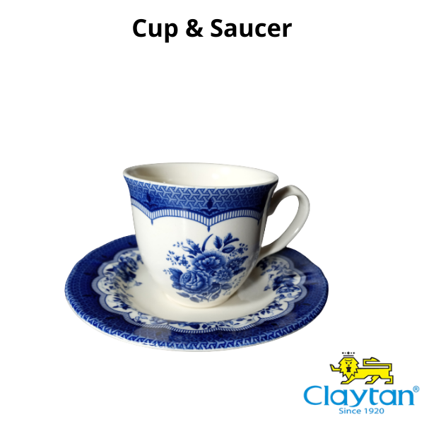 CUP & SAUCER VICTORIA BLUE - CLAYTAN