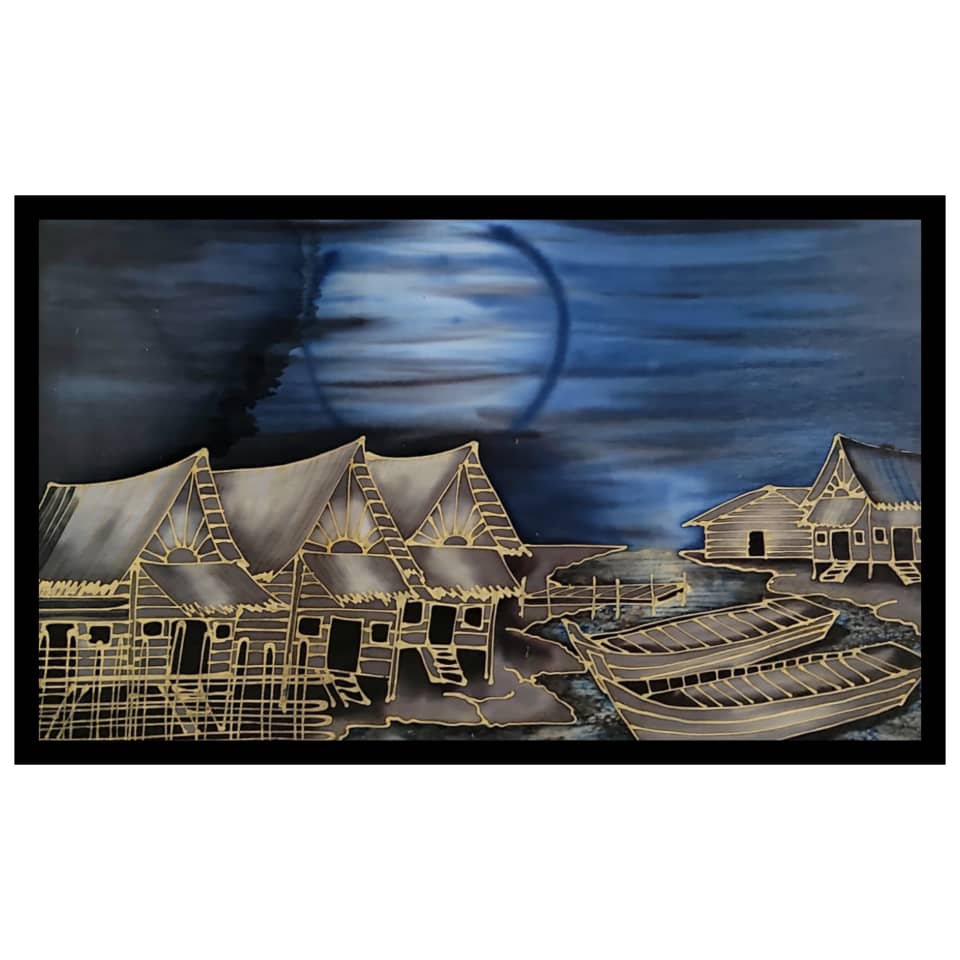 FISHERMEN VILLAGE BATIK PAINTING