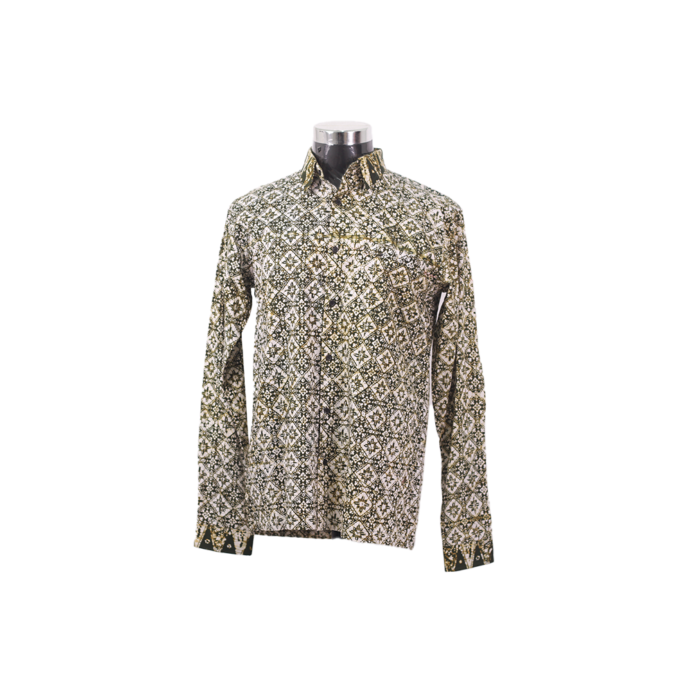 KEMEJA BATIK LELAKI  COTTON LENGAN PANJANG