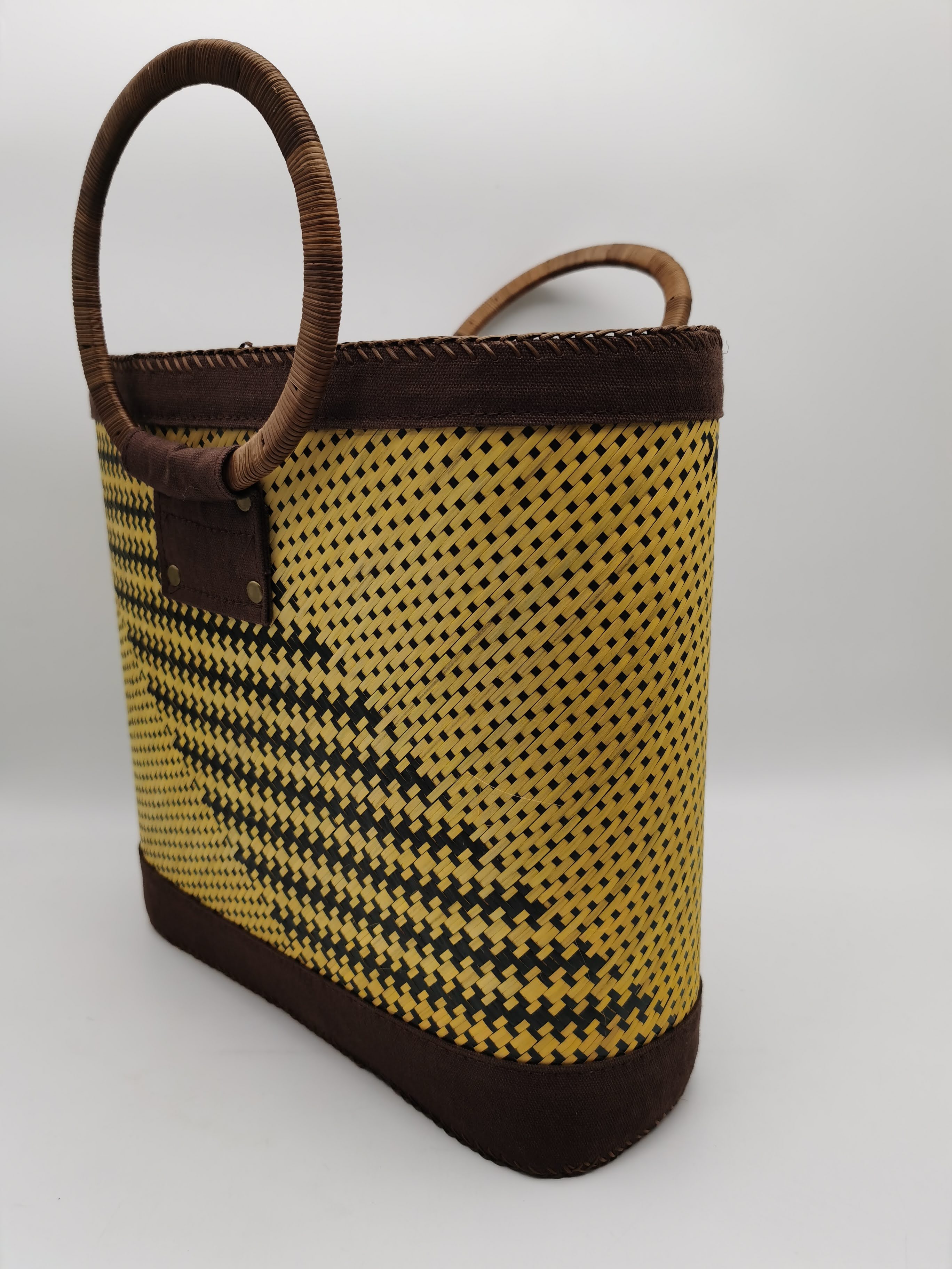 YELLOW BLACK TOTE BAG