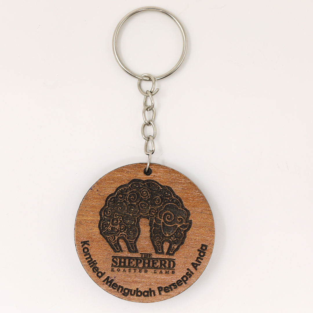(PRE-ORDER) KEYCHAIN KAYU (BULAT)