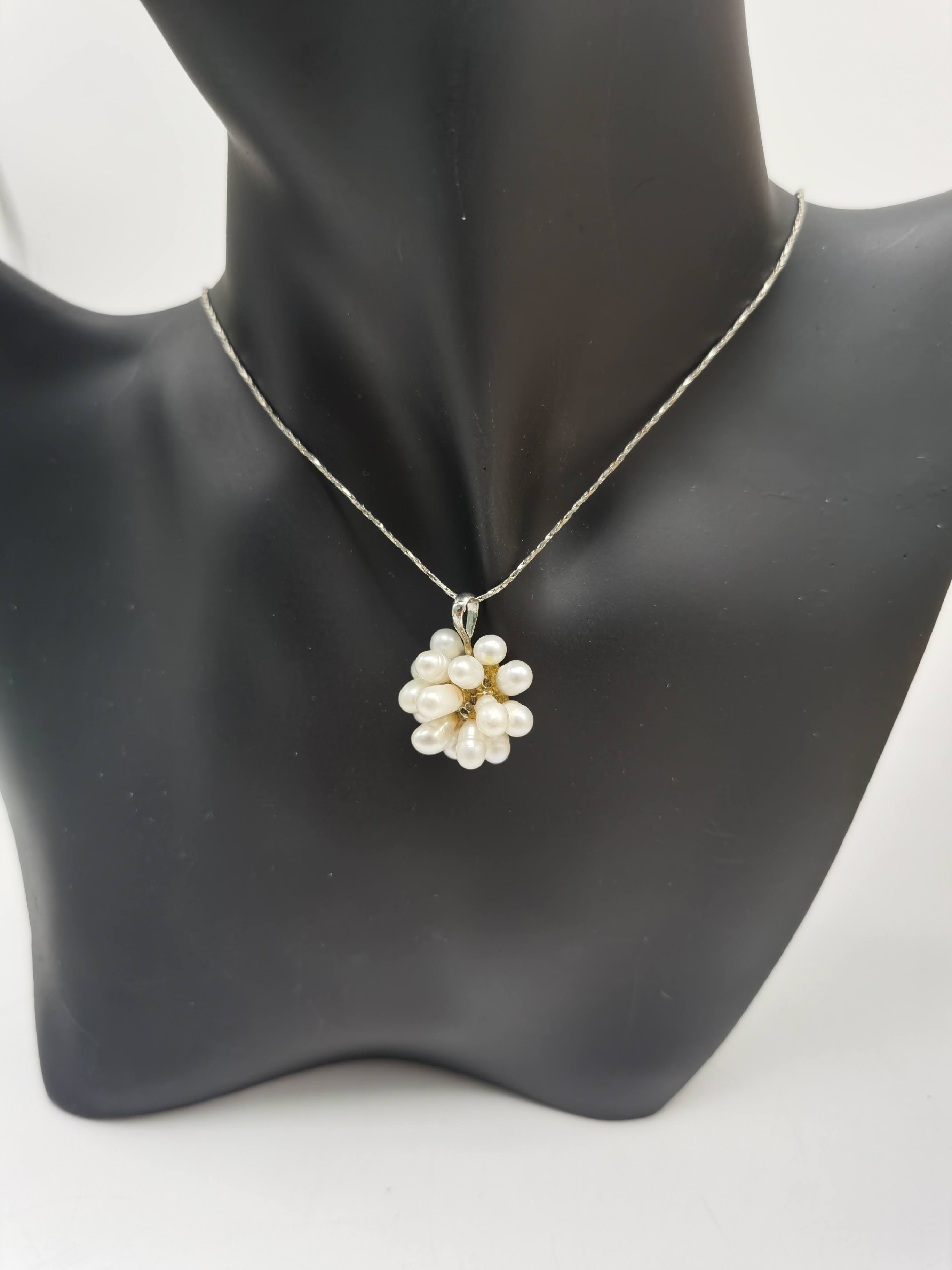 PENDANT MUTIARA AIR  TAWAR PUTIH