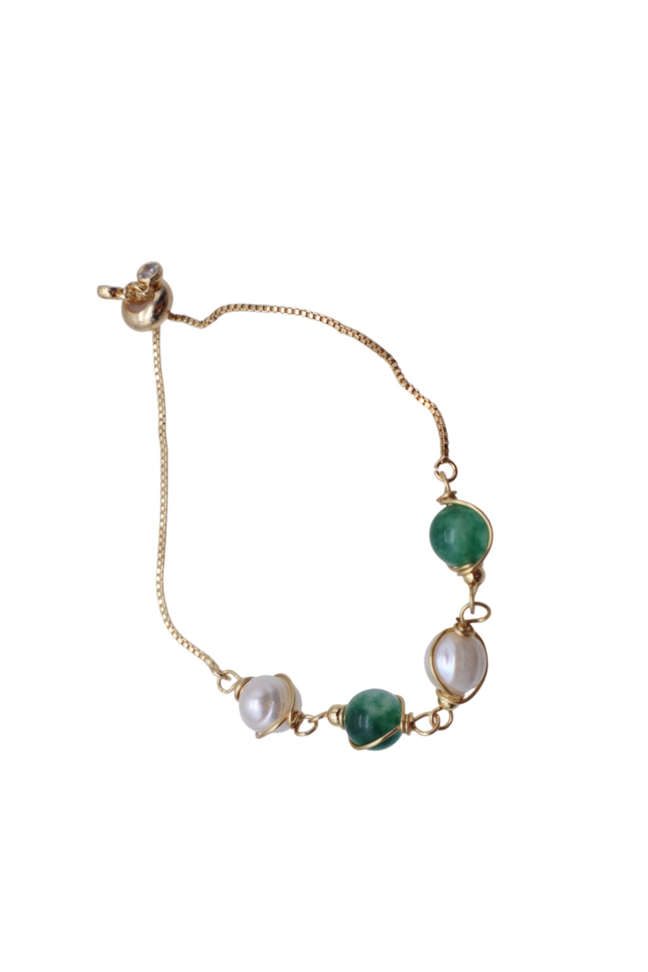 PURE PEARL AND PRECIOUS STONE BRACELET