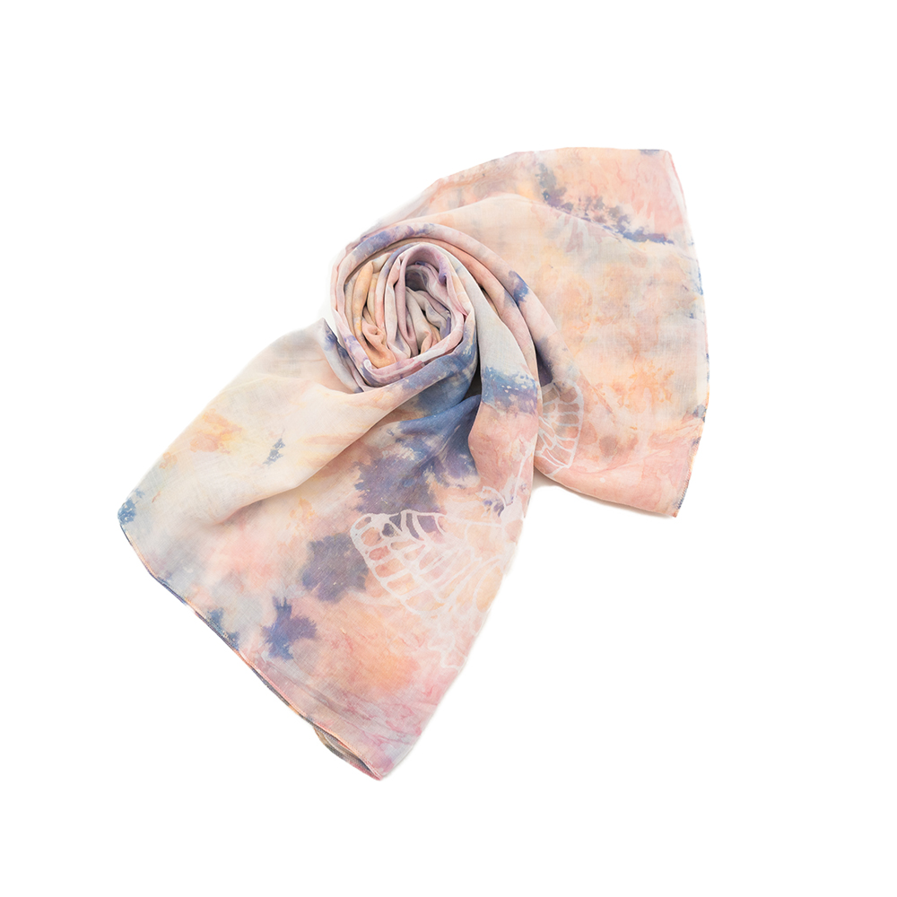 SHIBORI'S TIE DYE SQUARE SHAWL