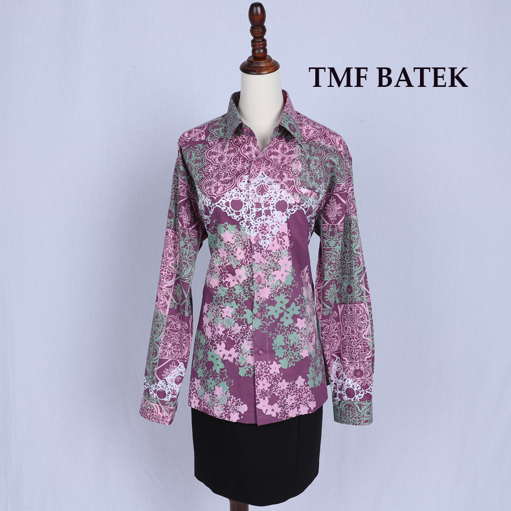 (PRE-ORDER 1215) KEMEJA BATIK LENGAN PANJANG SLIM FIT UNISEX