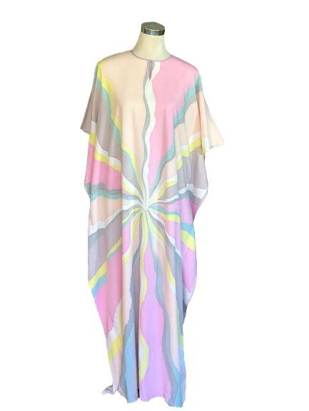 KAFTAN LENGAN PENDEK  PASTEL