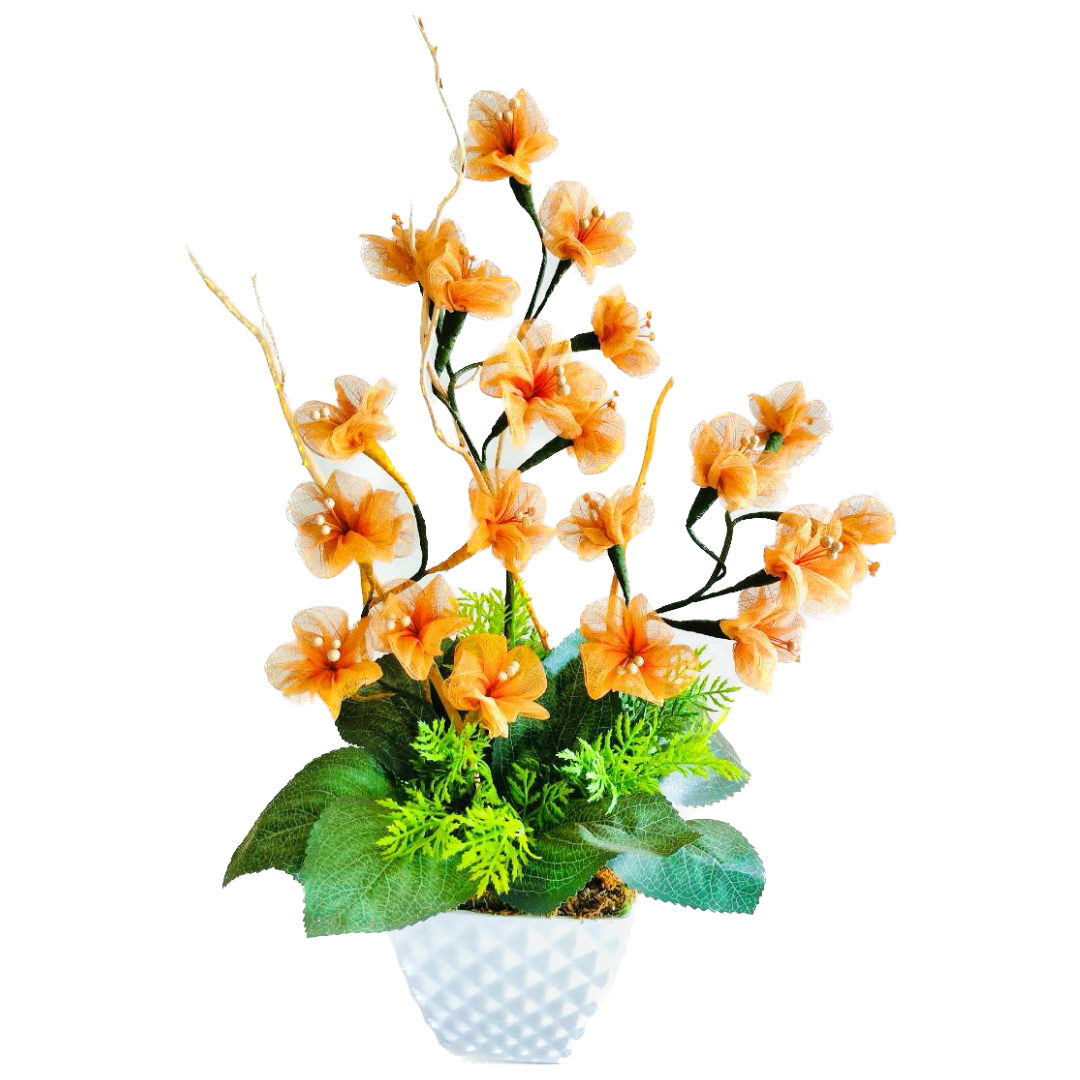 GUBAHAN BUNGA DAUN GETAH