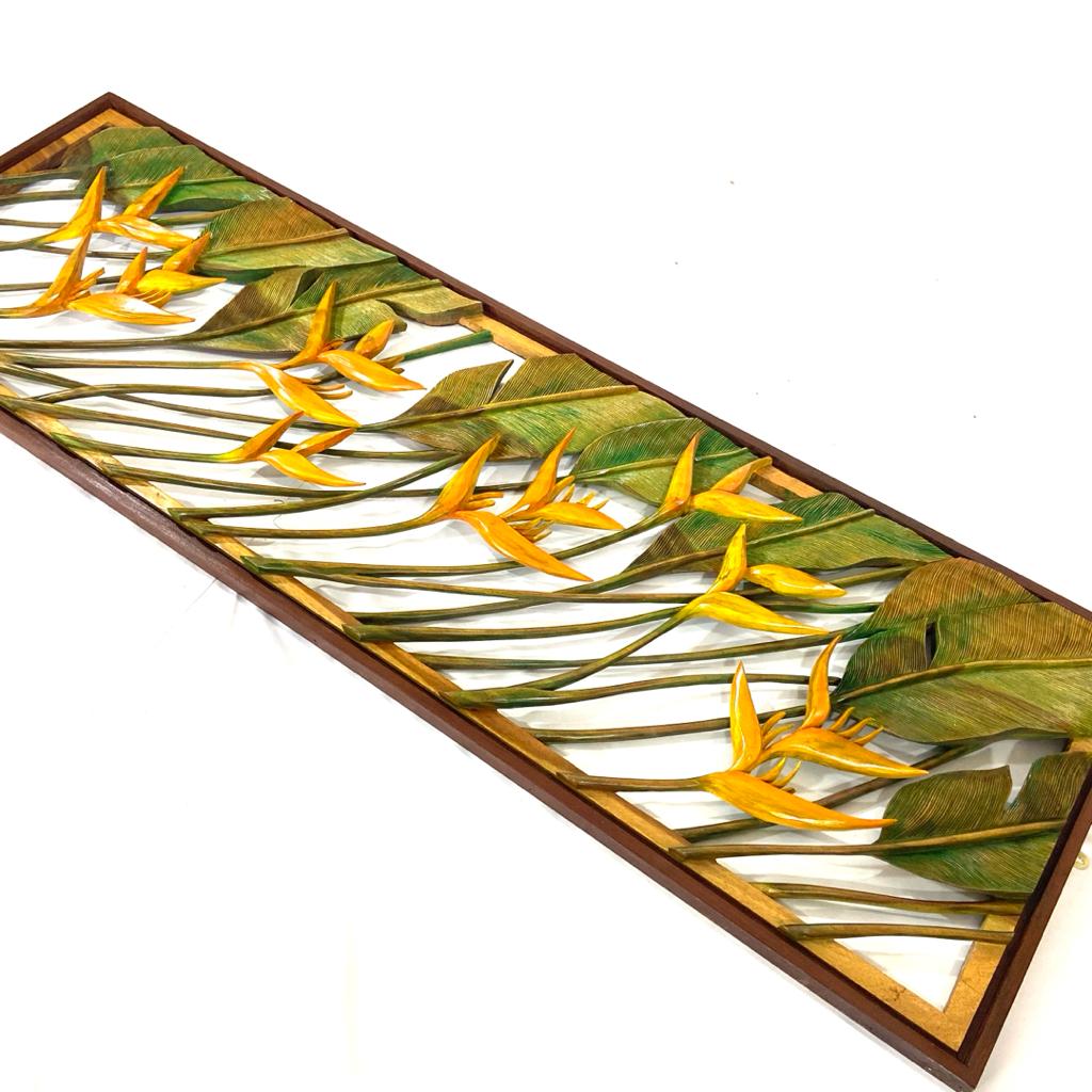 WOOD CARVING WALL DECORATION PANEL